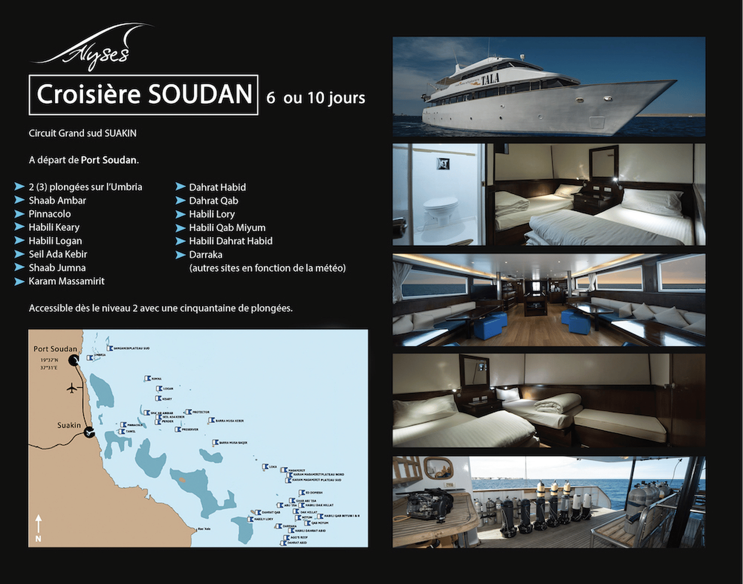 soudan cruise boat diving